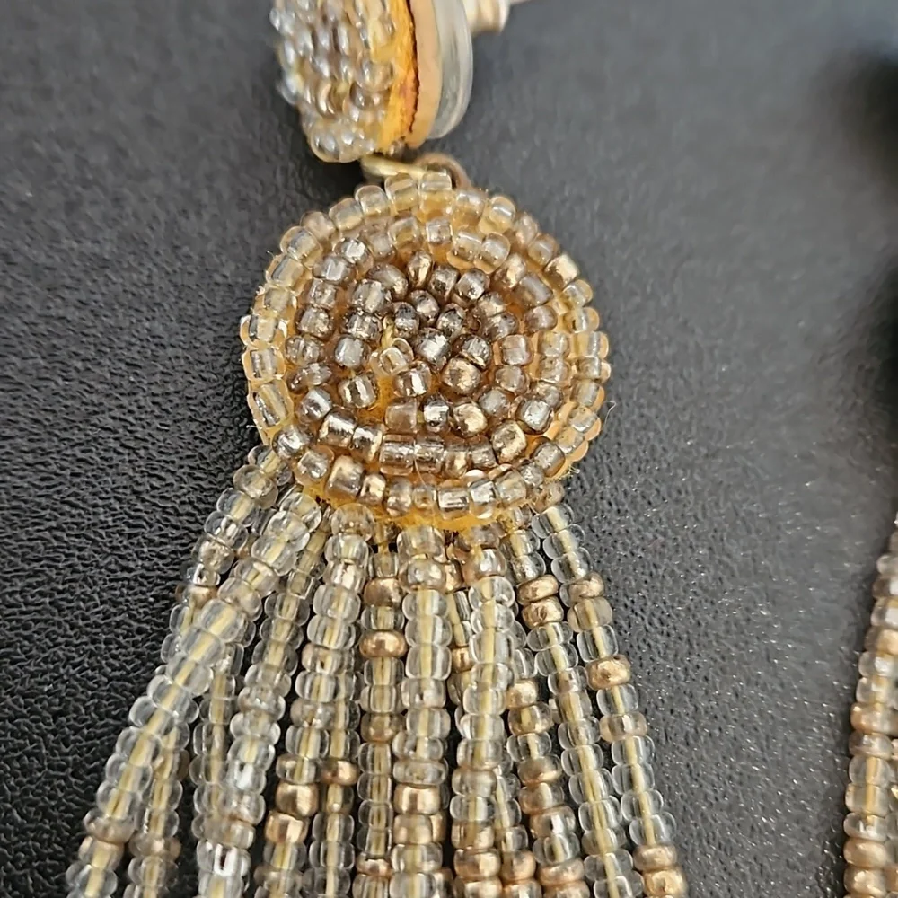 J. Crew Beaded Tassel Earrings